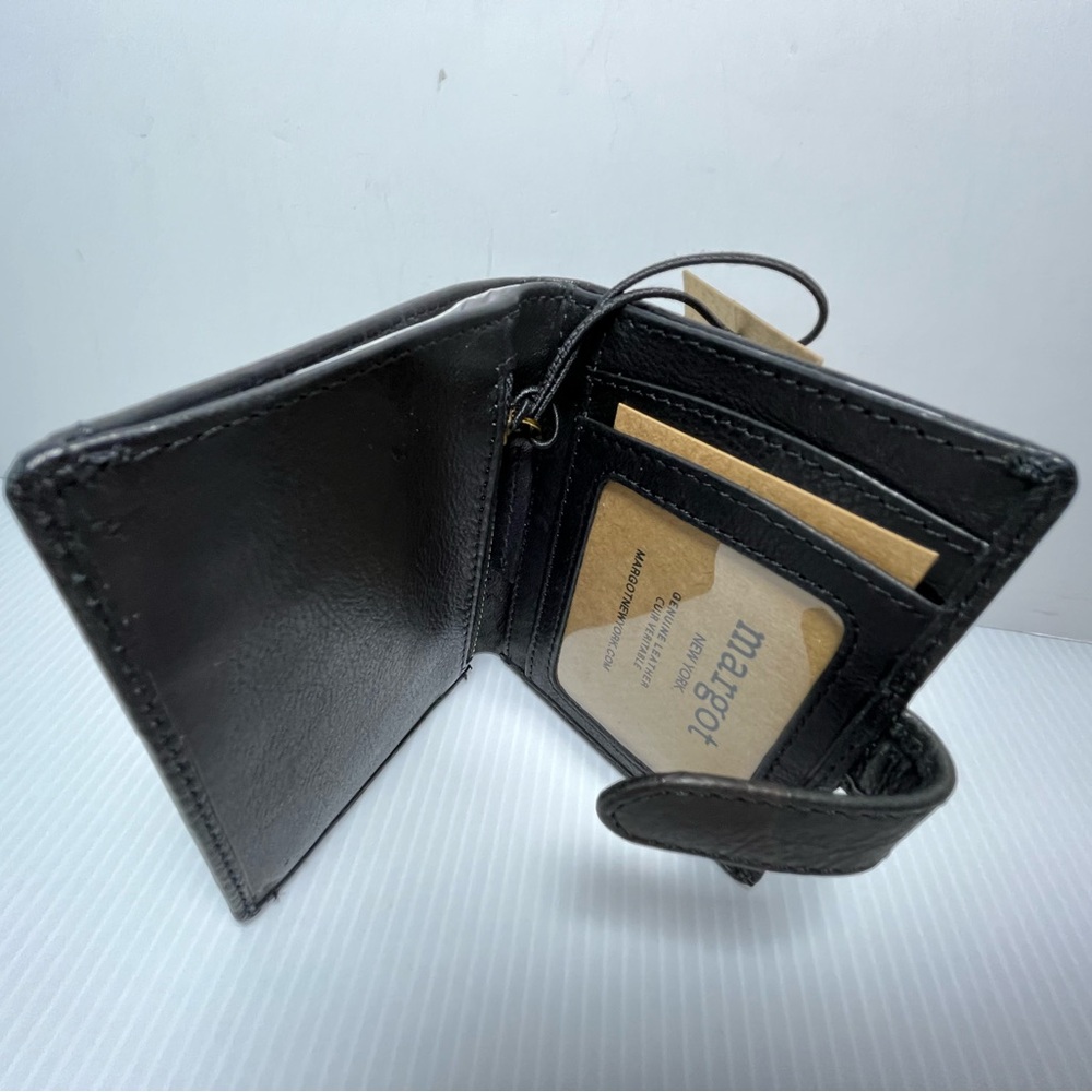 Genuine Leather Lizzie Compact Bifold Wallet by Margot New York - Picture 9 of 16